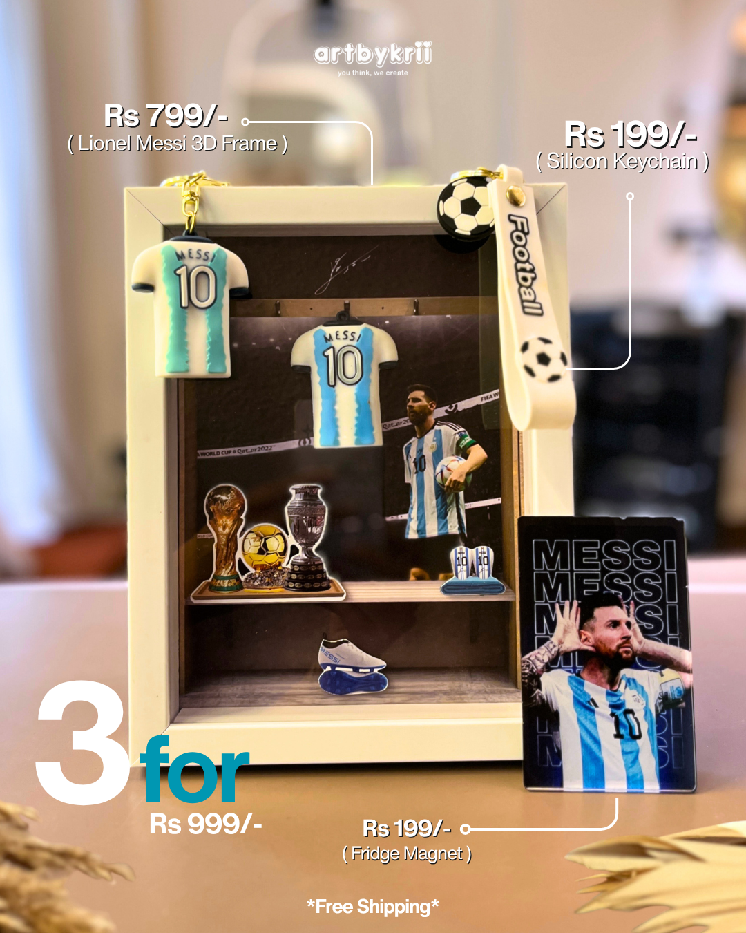 Messi 3D Frame