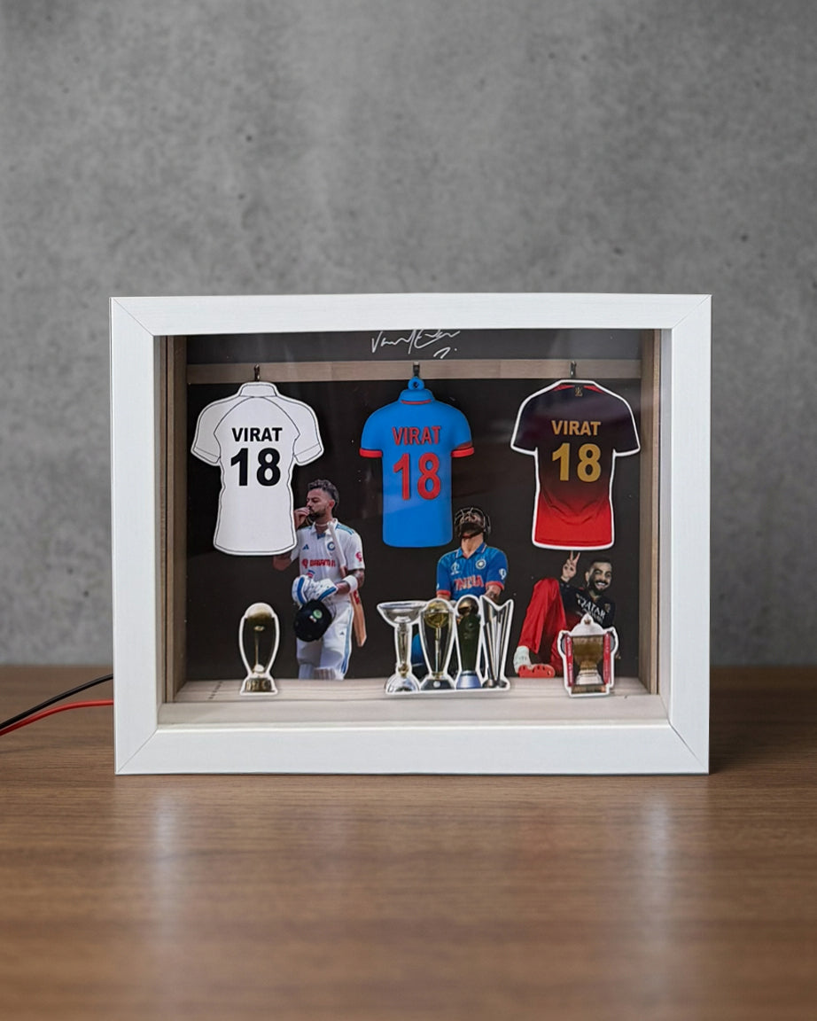 Virat Kohli Desk - 3 Jersey Frame