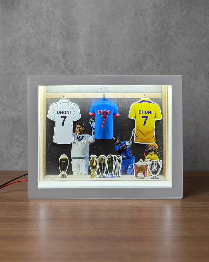 MS Dhoni - 3 Jersey Frame