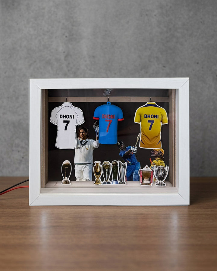 MS Dhoni - 3 Jersey Frame