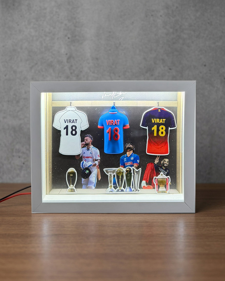 Virat Kohli Desk - 3 Jersey Frame