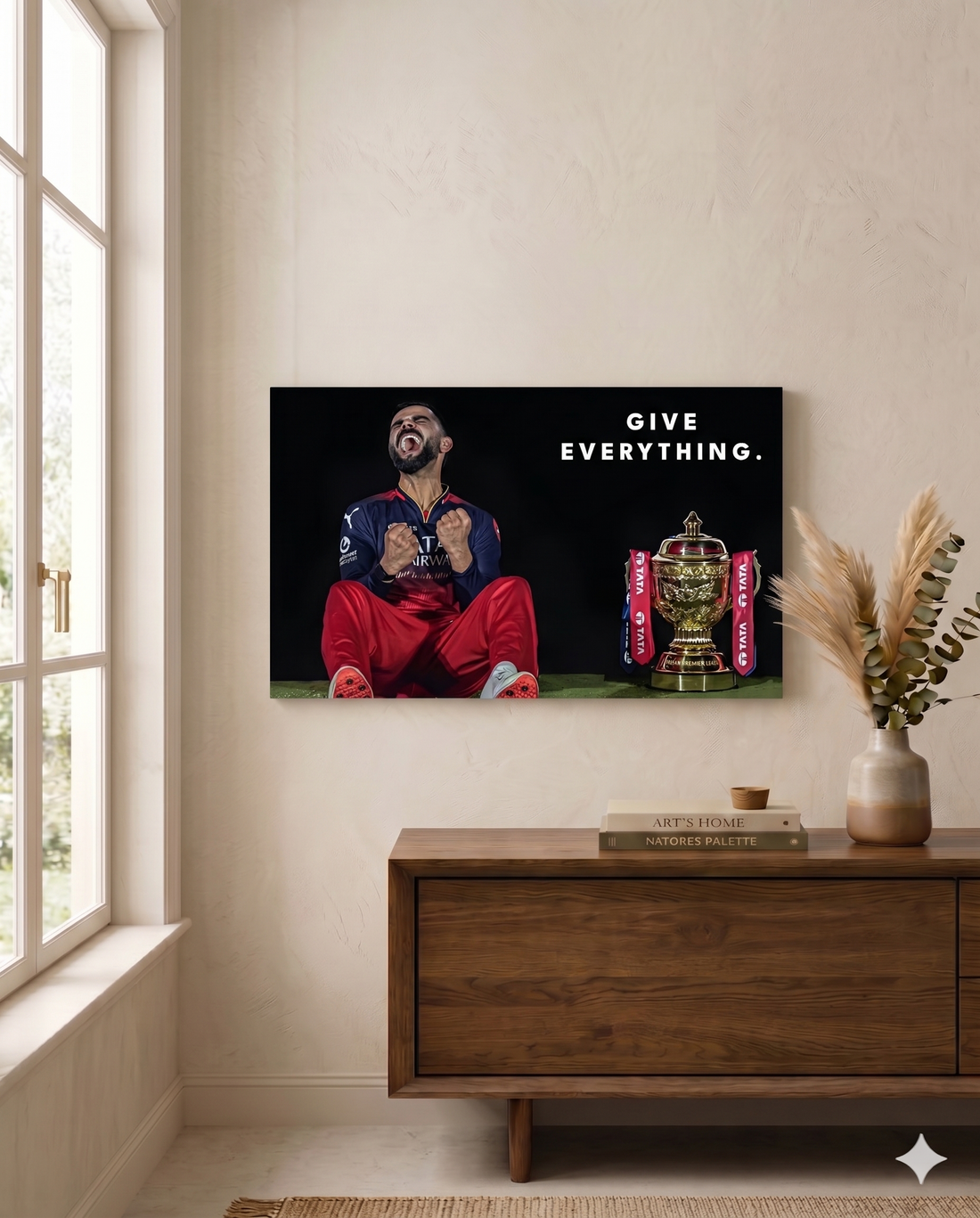Virat Kohli Canvas Wall Art - Give Everything