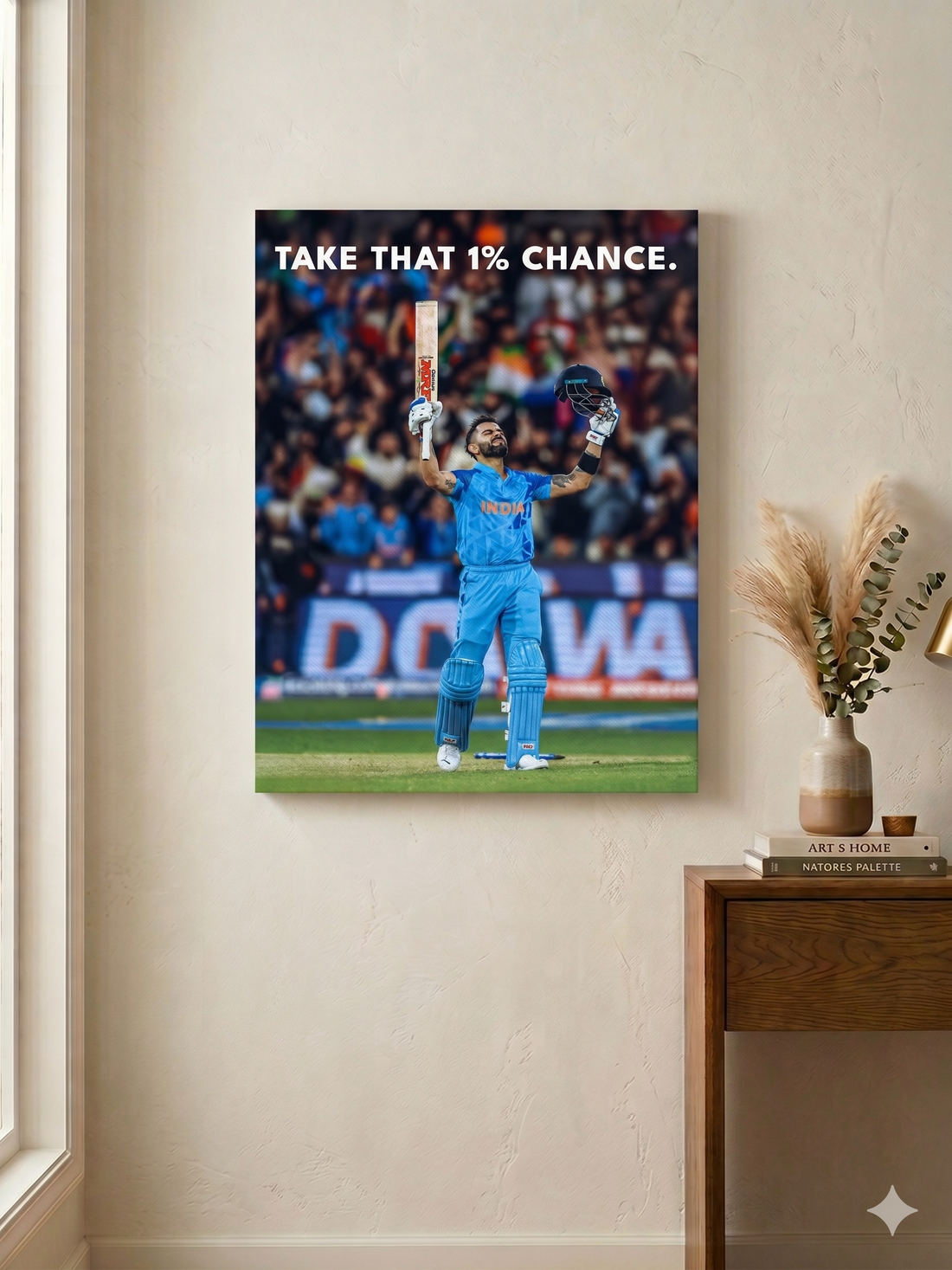 Virat Kohli Canvas Wall Art - 1% Chance