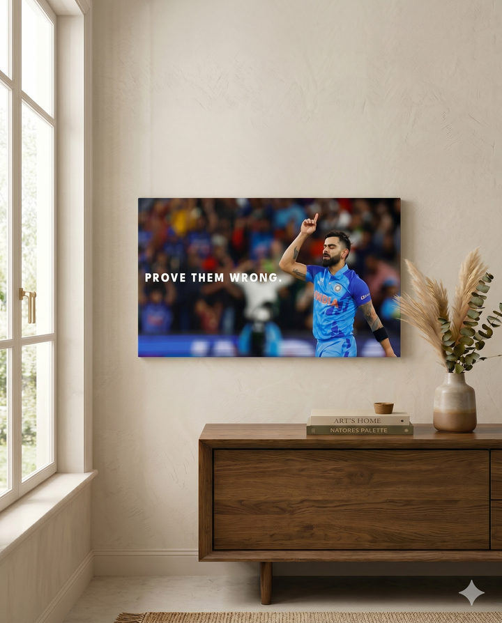Virat Kohli Canvas Wall Art - Prove them Wrong