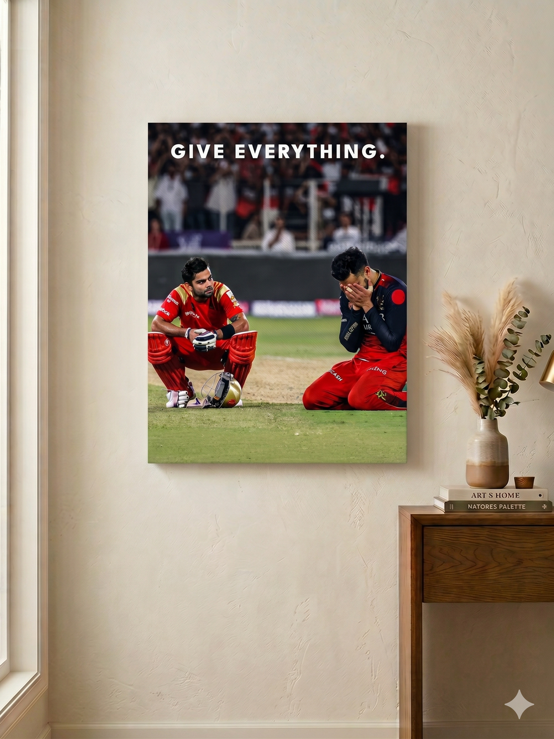 Virat Kohli Canvas Wall Art - Give Everything