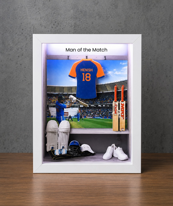Cricket Personalised Frame - 3D